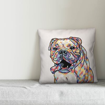 Jerez Bulldog Throw Pillow Ebern Designs Size: 20