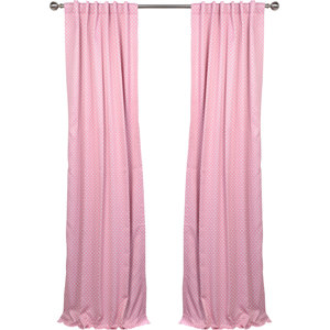 Polka Dots Blackout Thermal Rod Pocket Single Curtain Panel