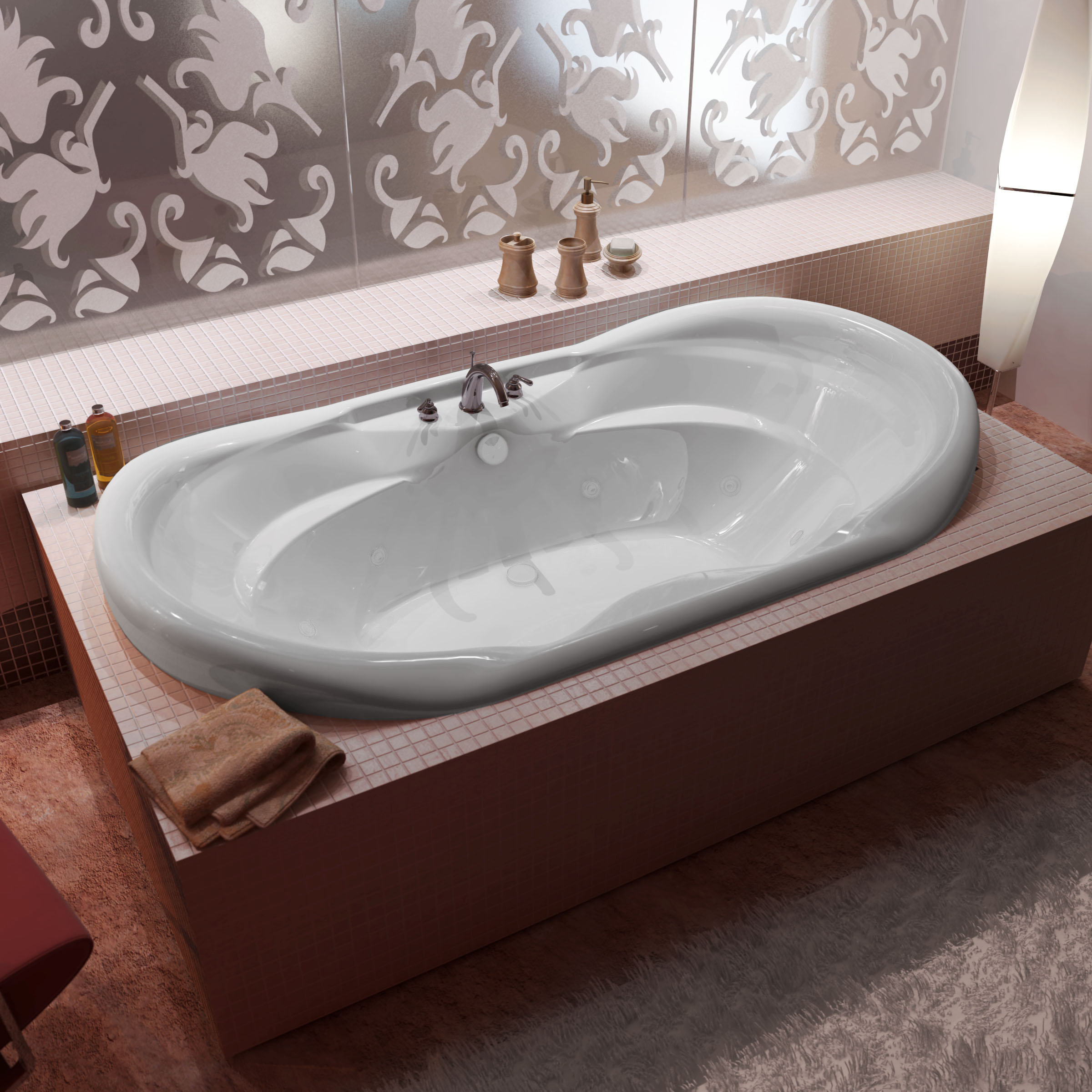 Spa Escapes Antigua 70 X 41 Oval Whirlpool Jetted Bathtub With Oval Whirlpool Jetted Bathtub