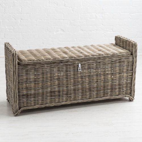 Macclesfield Kubu Rattan Storage Bench Brambly Cottage