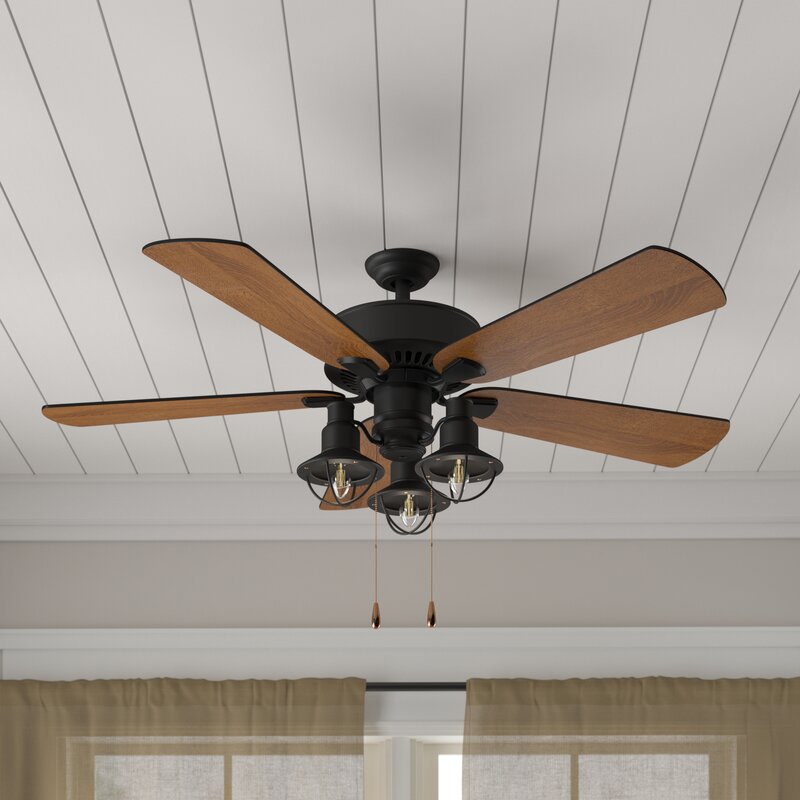 52 Ravello 5 Blade Ceiling Fan With Remote Light Kit Included