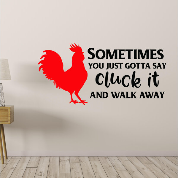 Rooster Chicken Vinyl Decal Wall Sticker Primitive Country Kitchen