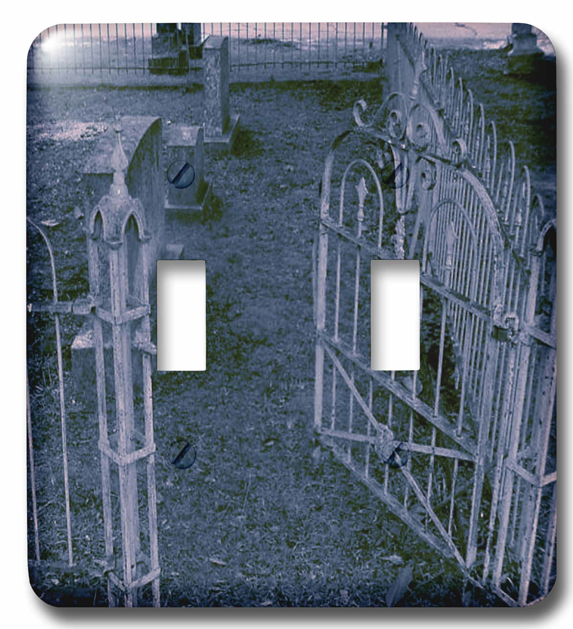 Old Graveyard With Tombstones 2 Gang Toggle Light Switch Wall Plate