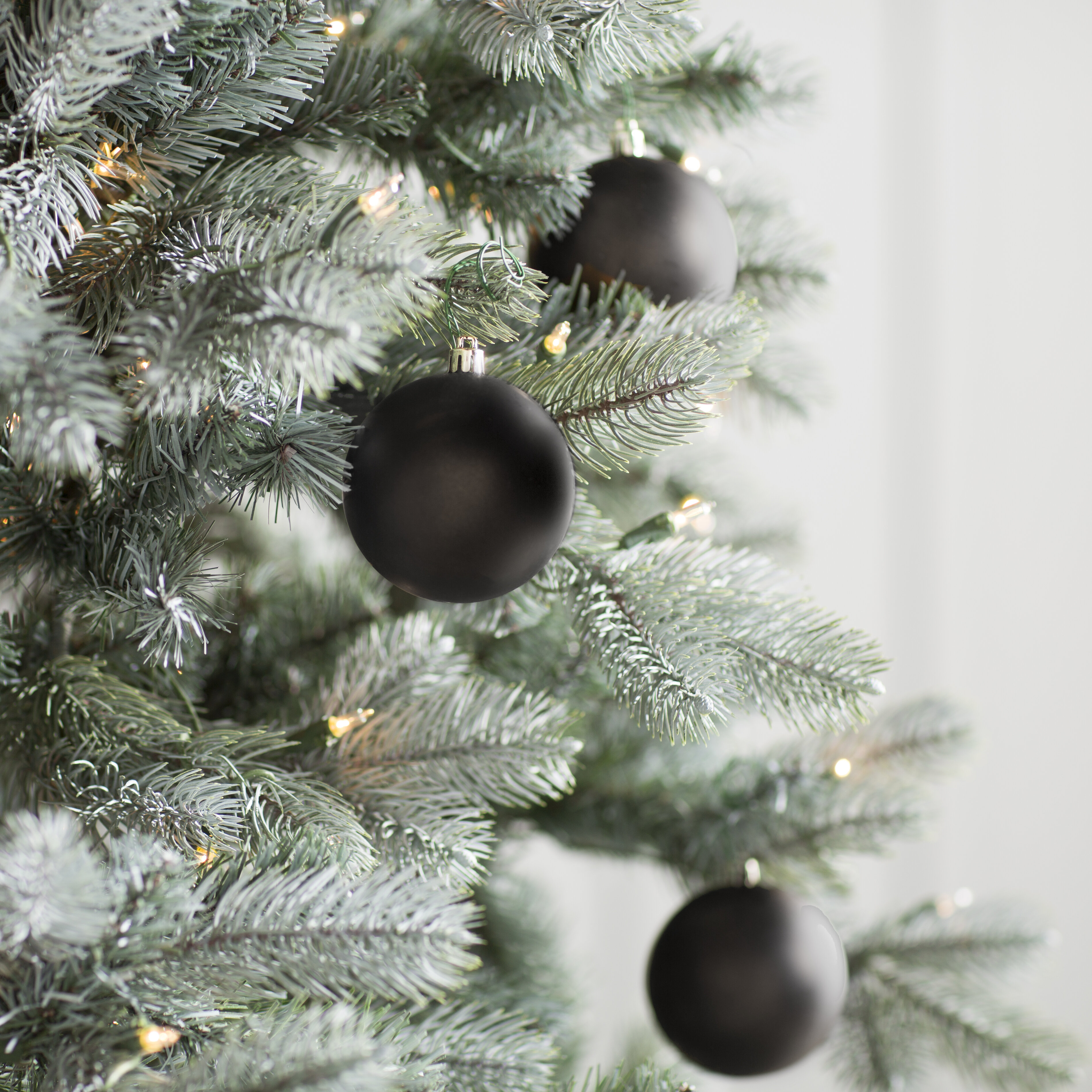 black christmas ornaments
