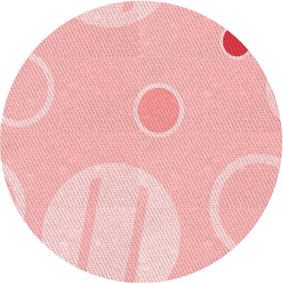 Pink Area Rug East Urban Home Rug Size: Round 8'