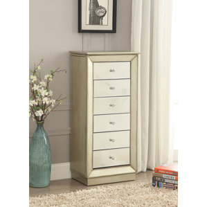 Talor Free Standing Jewelry Armoire with Mirror by A&J Homes Studio