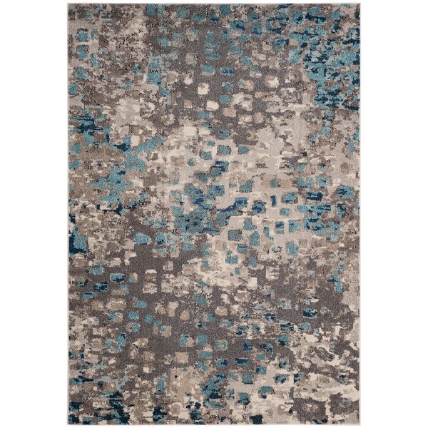 Annabel Gray & Light Blue Area Rug by Bungalow Rose
