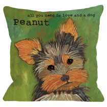 yorkie throw pillows