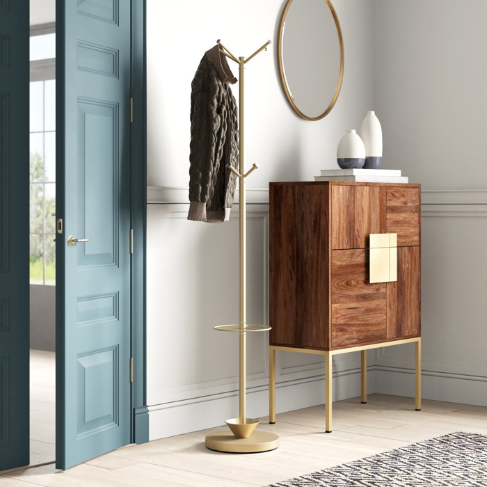 Ridlon Metal Coat Rack With Umbrella Stand Ridlon Metal Coat Rack With Umbrella Stand