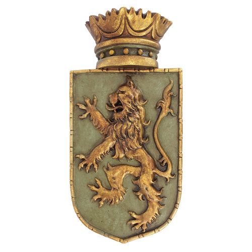Medieval Rampant Lion Shield Wall Decor Design Toscano