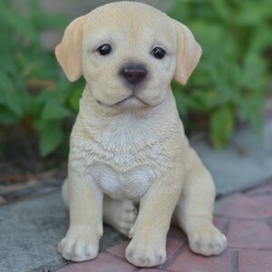 Yellow Labrador Puppy Statue
