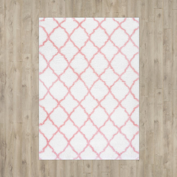 Kellie Baby Pink Indoor Area Rug by Viv + Rae