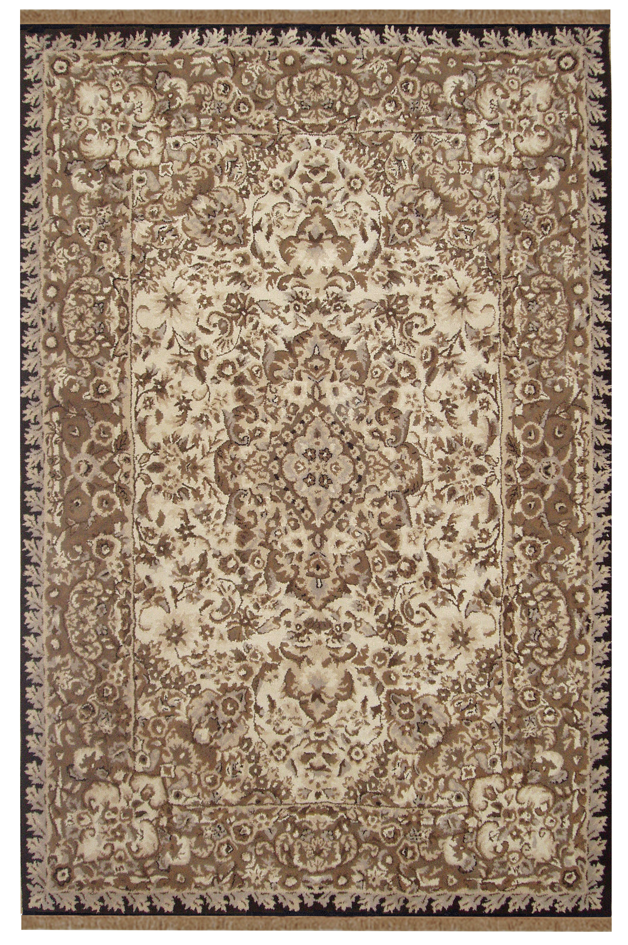 Astoria Grand Mastropietro Oriental Handmade Tufted Wool Taupe Handmade Tufted Wool Taupe