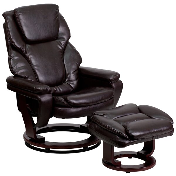 Robles Manual Swivel Recliner with Ottoman by Latitude Run