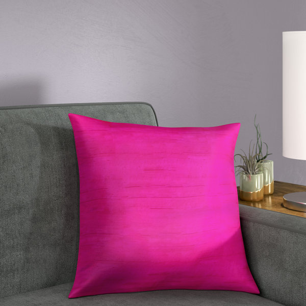 Bradley Solid Silk Throw Pillow by Wrought Studio| @ $49.95