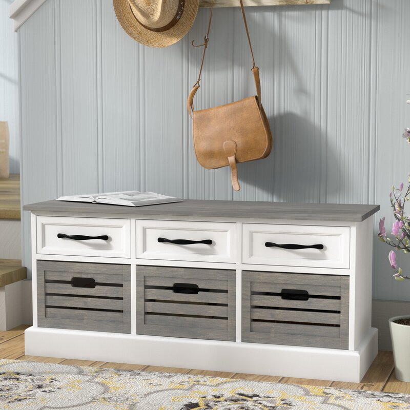 Laurel Foundry Modern Farmhouse Sarrant Wood Storage Bench