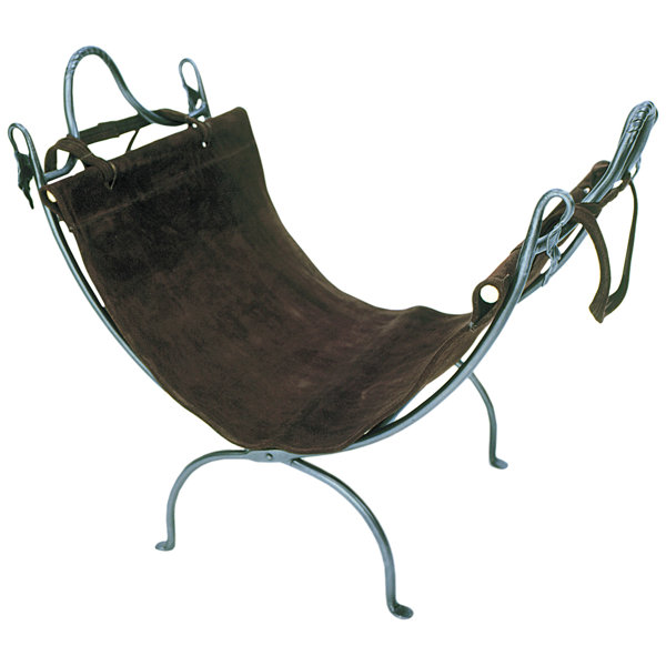 Leaf End Wrought Iron Log Carrier and Stand by Minuteman International