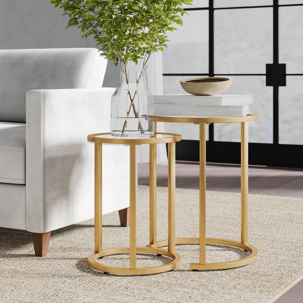 Morones Glam 2 Piece Nesting Tables By Greyleigh