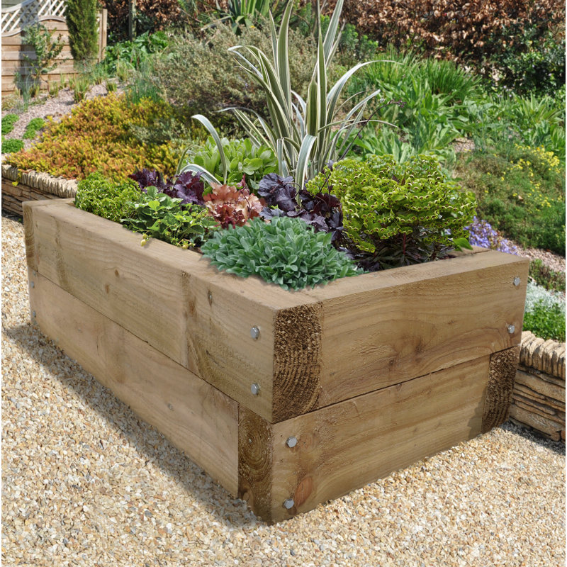 Bel Etage Sleeper 130cm X 70cm Wooden Raised Flower Bed Wayfair Co Uk
