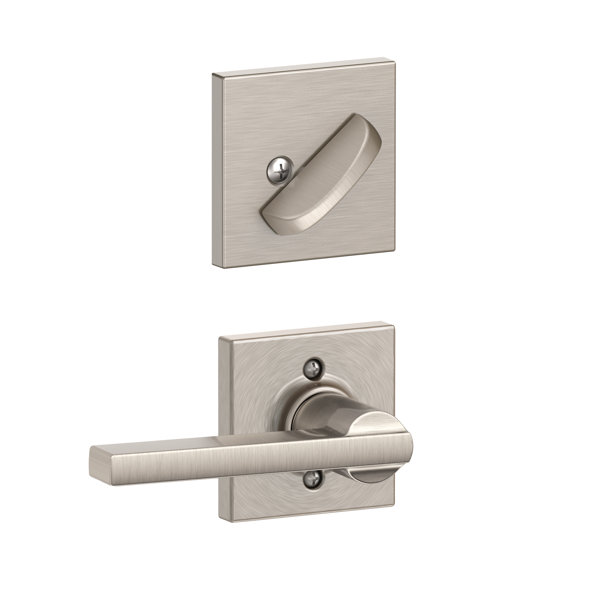 Interior Handleset Latitude Lever and Interior Single Cylinder Deadbolt Thumbturn with Collins Trim by Schlage