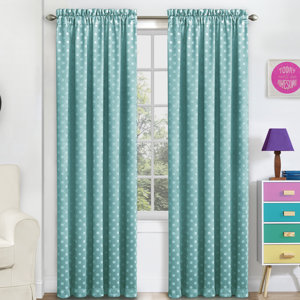 Bamberg Polka Dots Blackout Thermal Rod Pocket Single Curtain Panel