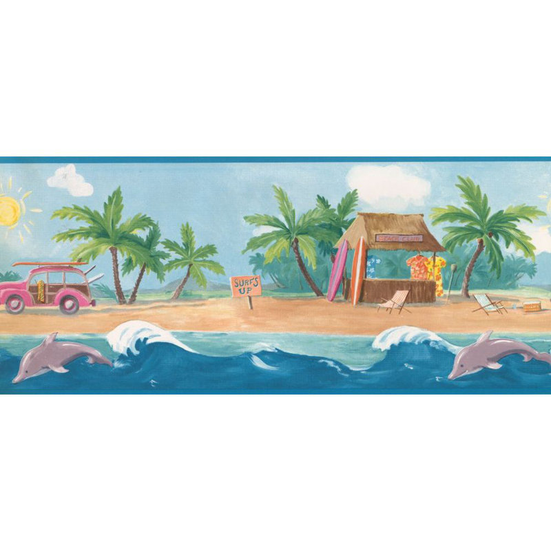 Zoomie Kids Toppenish Nautical 15 L X 10 25 W Wallpaper Border