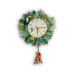 Jungle Mania Round Wall Clock