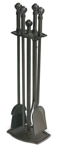 Ball and Claw 5 Piece Iron Fireplace Tool Set by Pilgrim Hearth