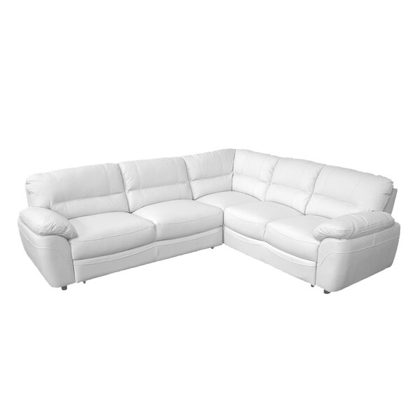 Cleona Leather Sleeper Sectional By Red Barrel Studio