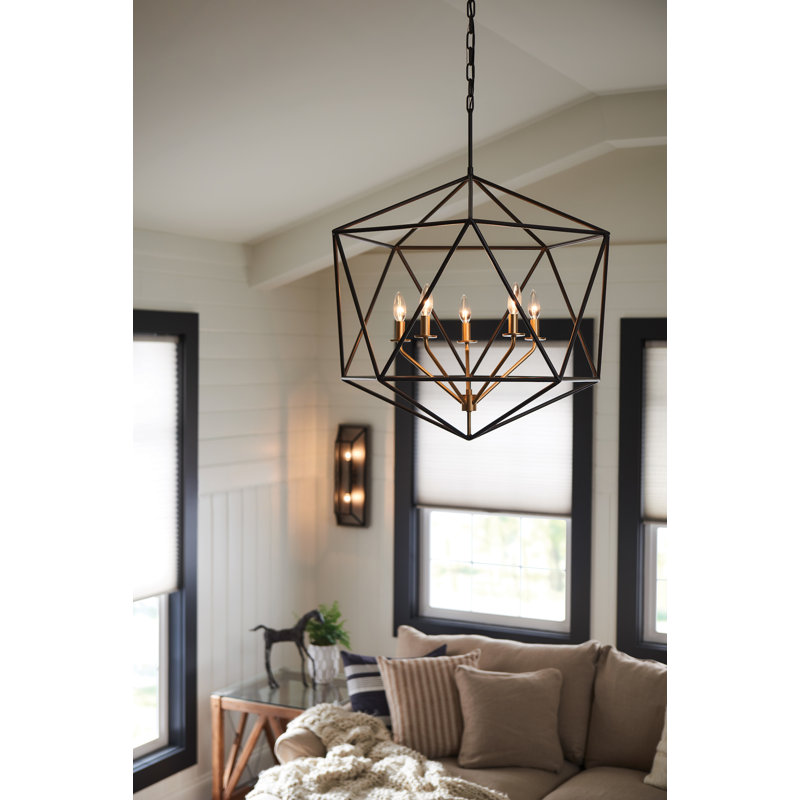 Hinkley Lighting Astrid 5 Light Candle Style Geometric Hinkley Lighting Astrid 5 Light