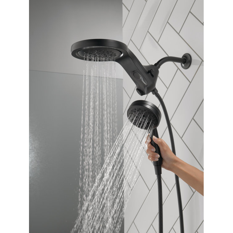Delta Hydrorain 5 Setting Two In One Full Handheld Shower Head With H2okinetic Technology Reviews Wayfair