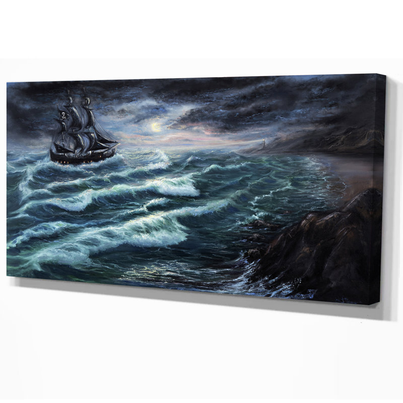 Artwork Pirates Ship Boat Oil Painting Printed On Canvas Home Art Wall Decor X