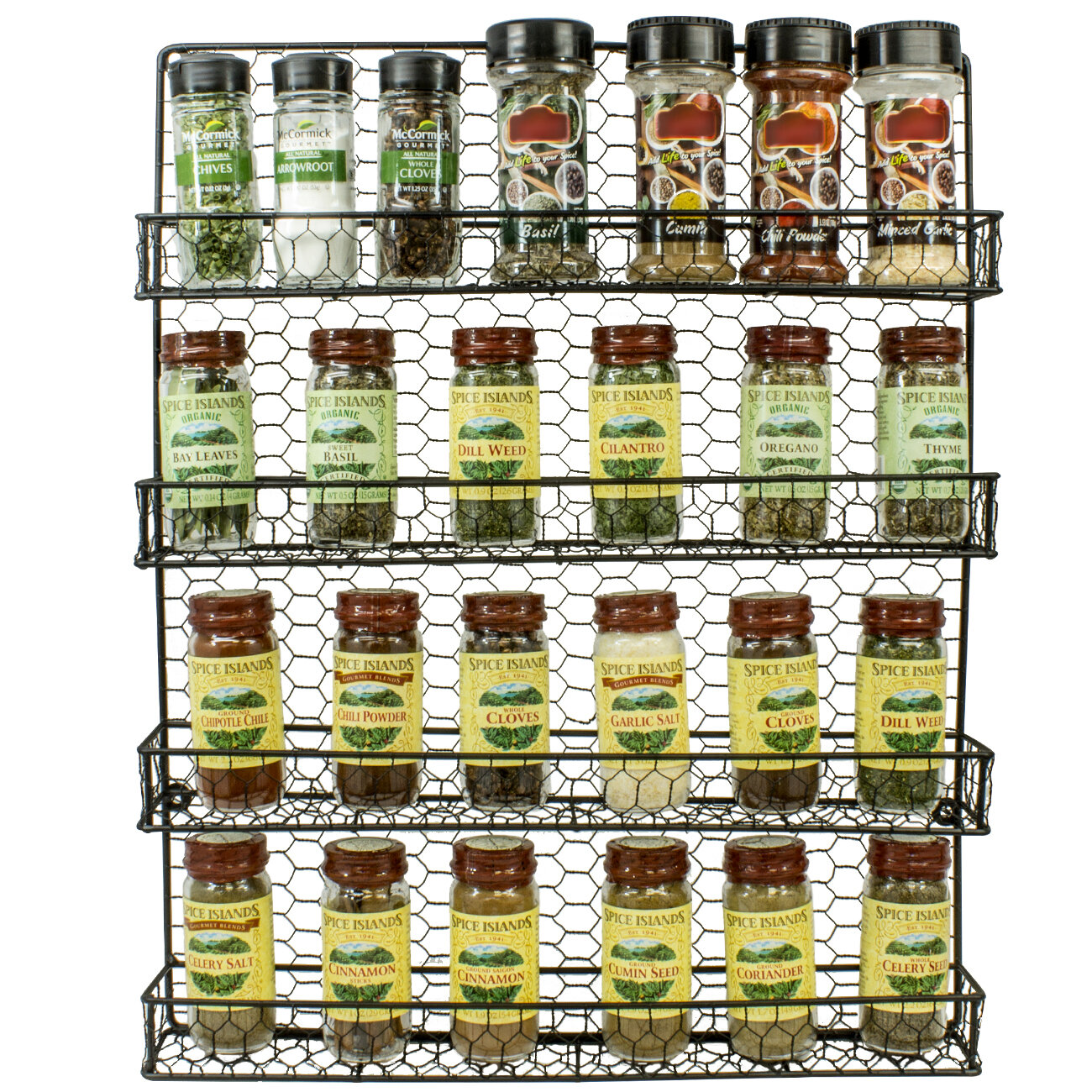 Symple Stuff 4 Tier Wall Mounted Spice Rack Reviews Wayfair