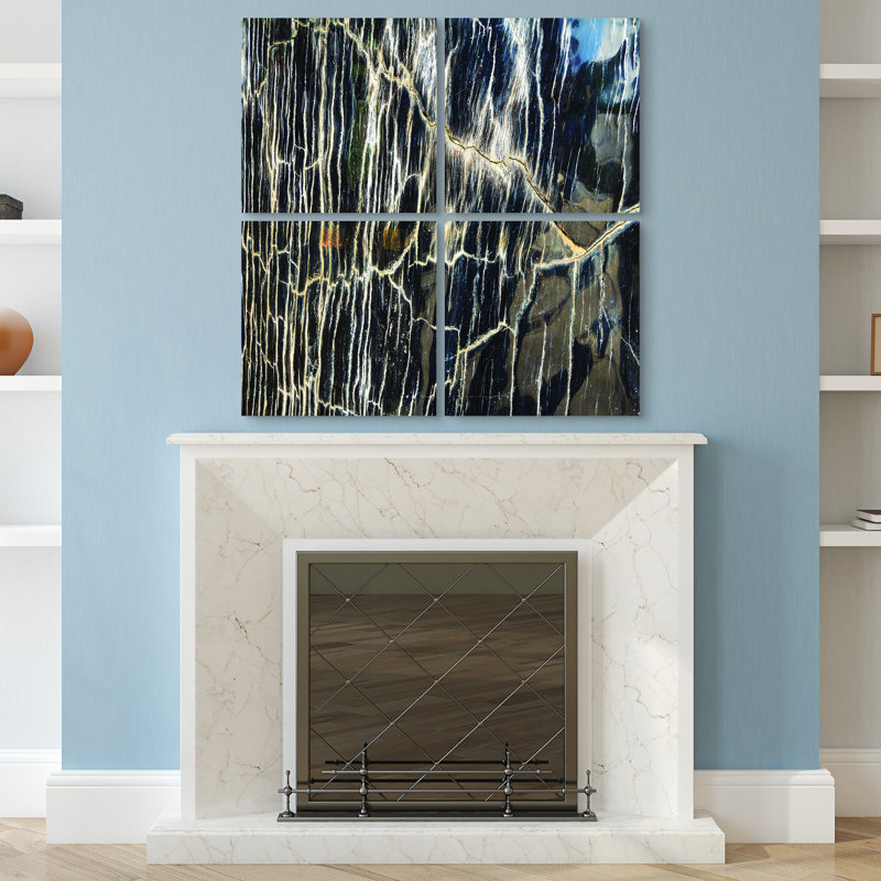 Empire Art Direct Striation 4 Piece Frameless Free Floating
