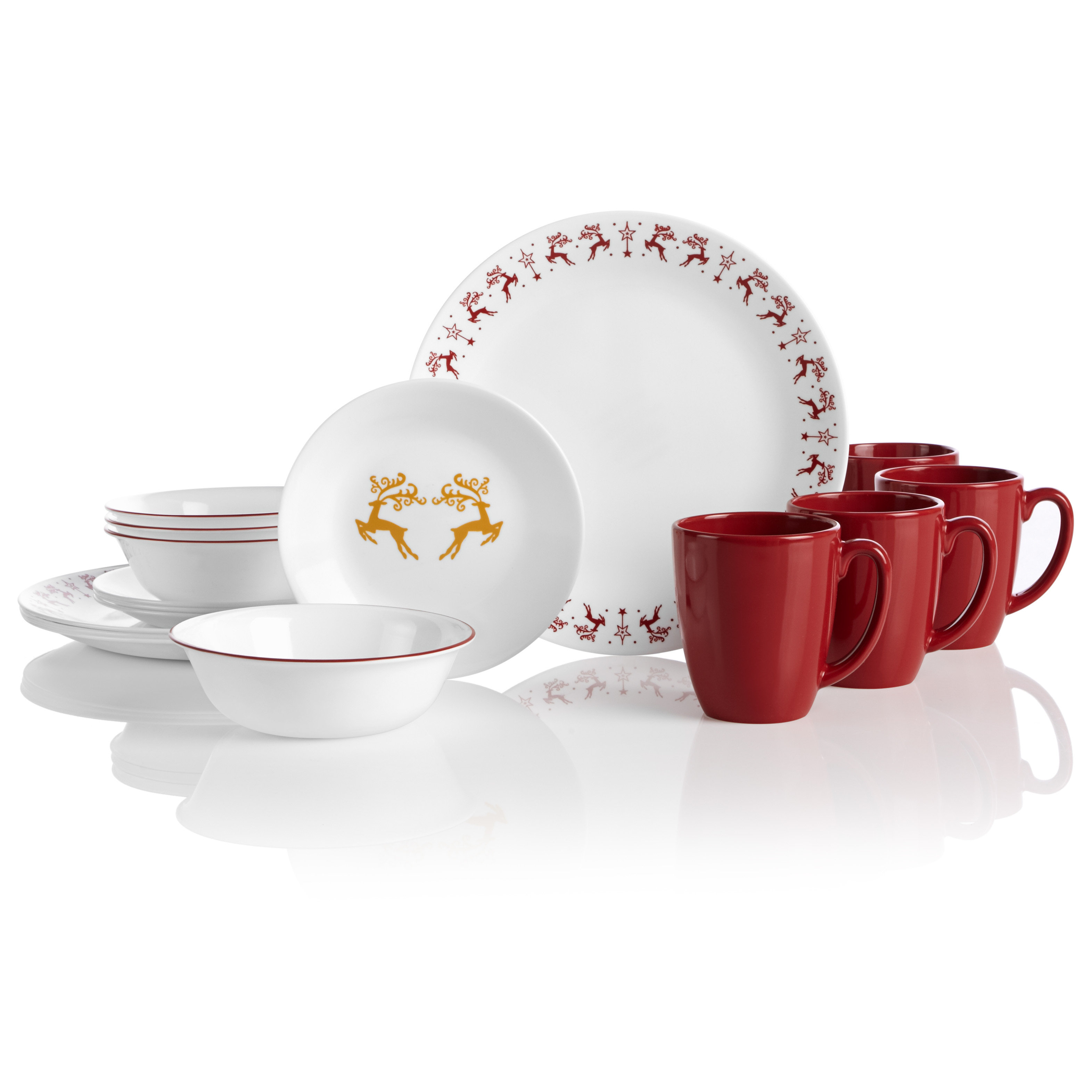 16 PIECE NORDIC REINDEER DINNER SET