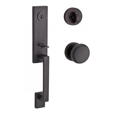 Seattle Single Cylinder Handleset With Round Door Knob And