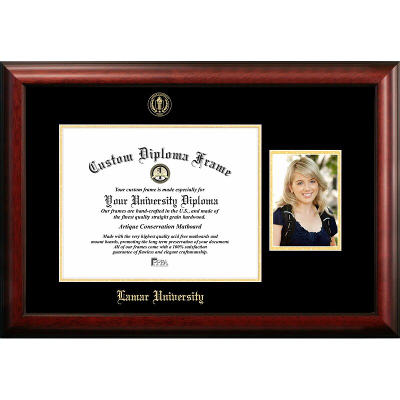 Campus Images Lamar University Embossed Diploma Picture Frame