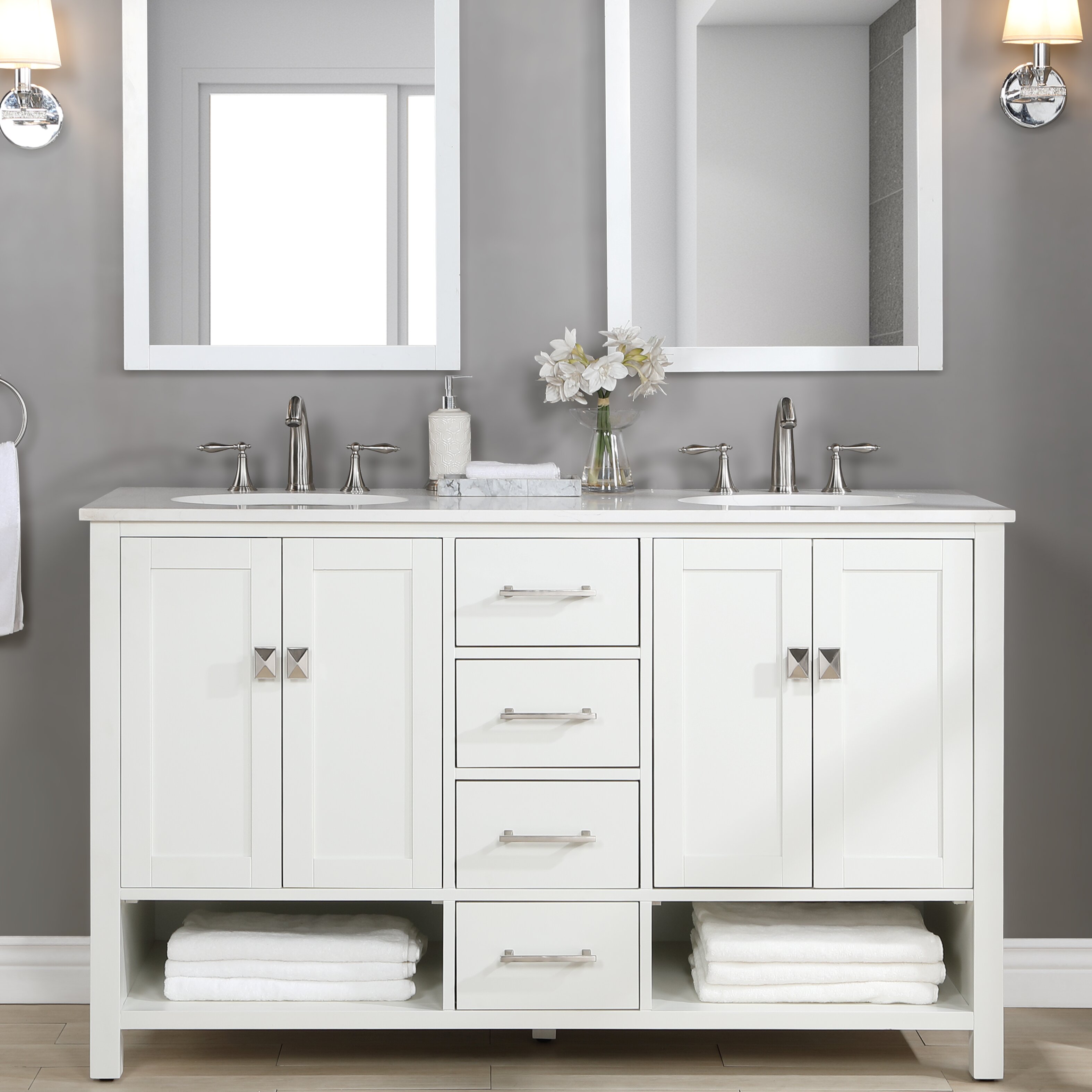 Zipcode Design Skye 60 Double Bathroom Vanity Reviews Wayfair