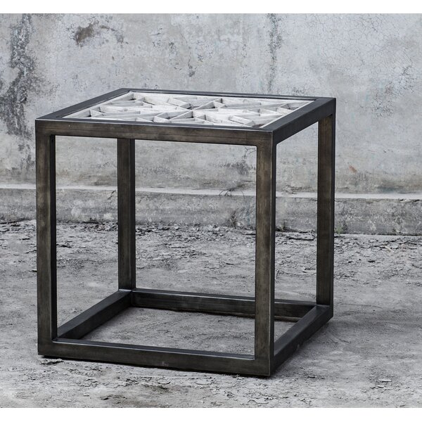 Grossman Iron Frame End Table By Bungalow Rose