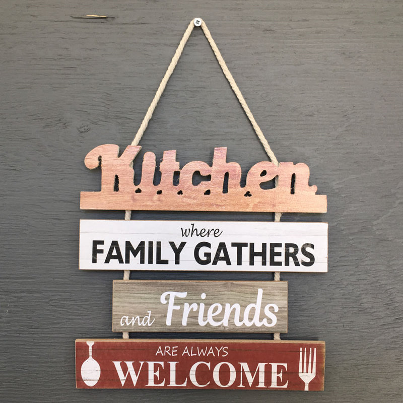 Winston Porter Kitchen Chain Sign Wood Wall Decor Wayfair