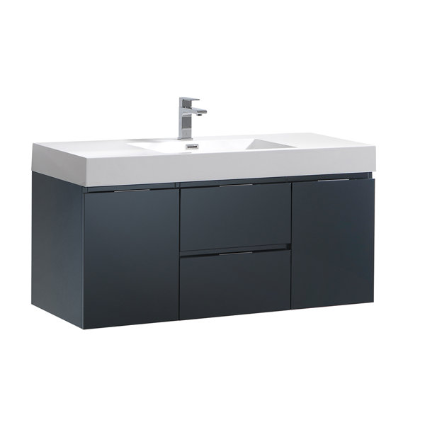 Senza Valencia 48 Wall Mounted Single Bathroom Vanity Set by Fresca