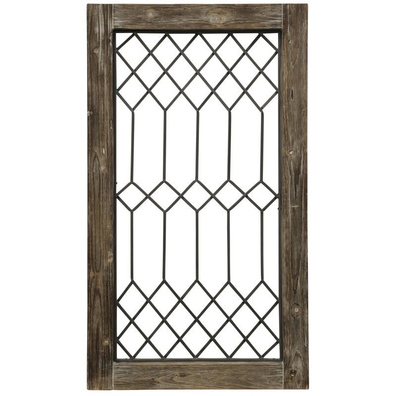 Gracie Oaks Wood Framed Metal Grate 1 Wall Decor Reviews Wayfair