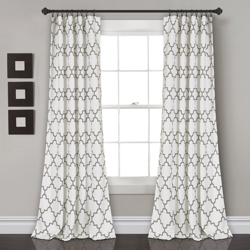 Darby Home Co Raychel Geometric Room Darkening Rod Pocket Curtain