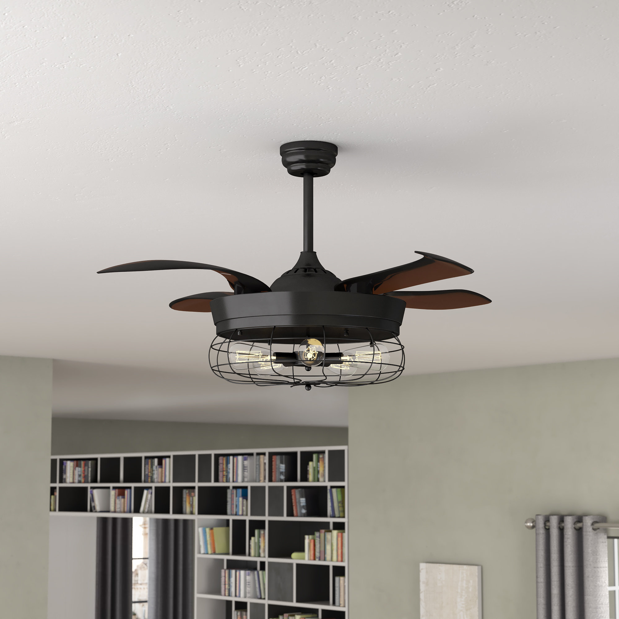 Williston Forge 46 Benally 4 Blade Retractable Blades Ceiling Williston Forge 46 Benally 4 Blade