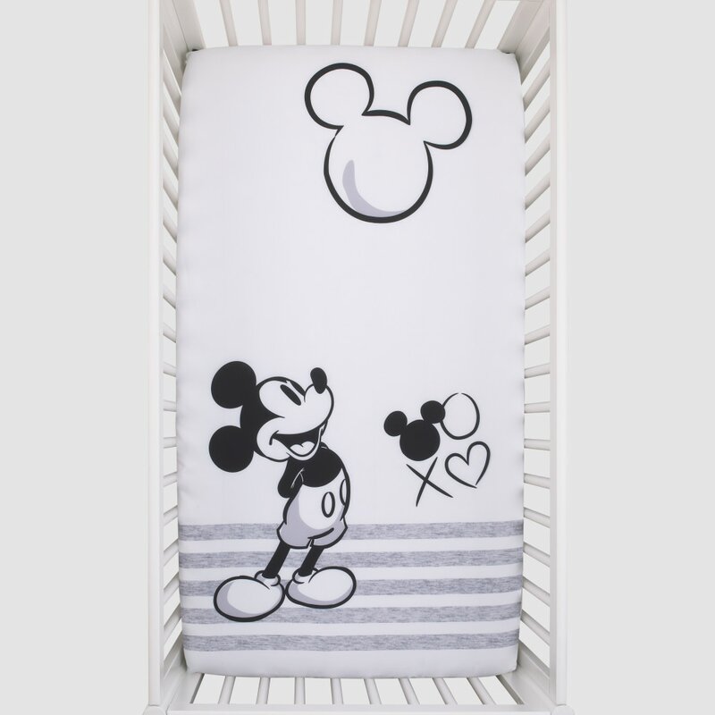 mickey mouse fitted crib sheet