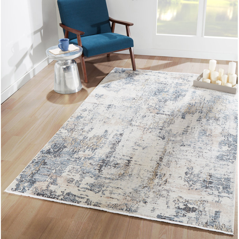 17 Stories Minor Power Loom Gray Rug Wayfair