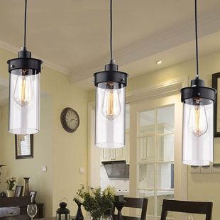 Farmhouse Rustic Kitchen Island Pendants Birch Lane Millet 3 Light Kitchen Island Pendant