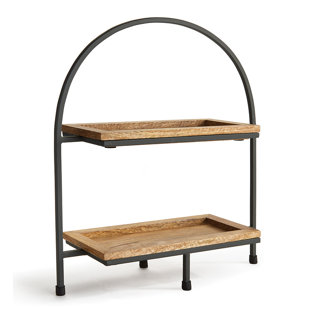 Farmhouse 2 Tier Stands Wayfair Leland 2 Tier Serving Tiered Stand