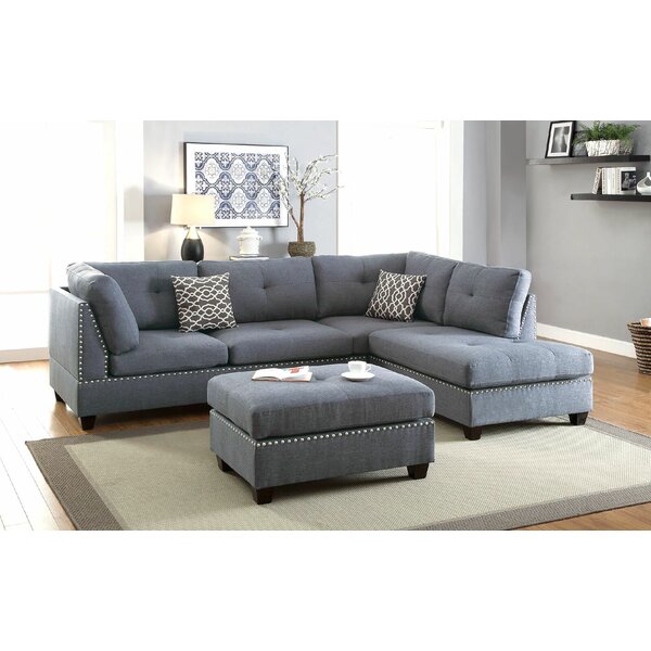 Charlemont Reversible Sectional with Ottoman by Alcott Hill
