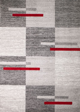 Grimes Gray/Red Wool Area Rug by Orren Ellis